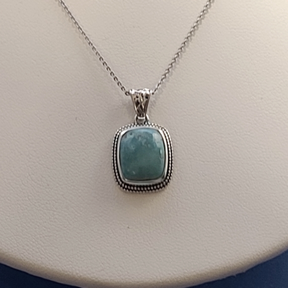 *Sold*NEW Artisan Crafted So. Hill Turquoise Pendant Necklace in Sterling Silver - Picture 3 of 9